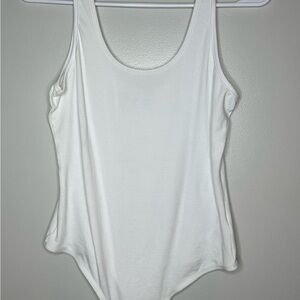 Elegant White Sleeveless Bodysuit